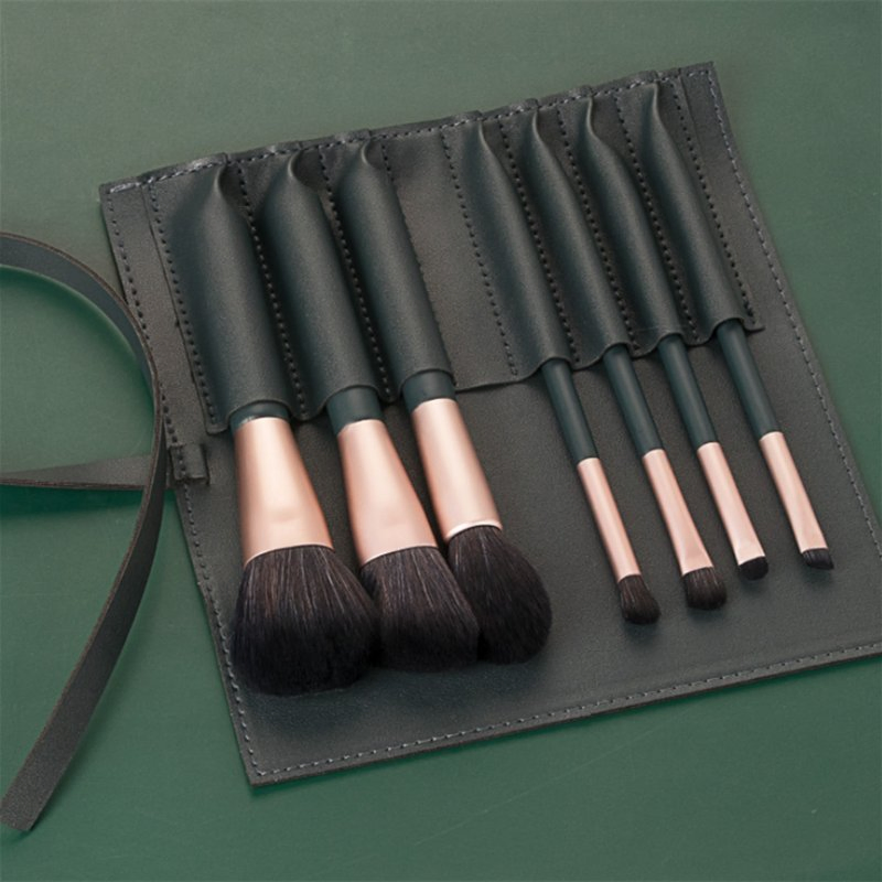 7PCS New Arrival Wooden Handle Professional Vegan Makeup Tool Private Label Makeup Brush Set