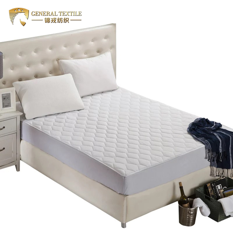 Hotel Down Proof Fabric White Hotel Mattress Protector (JRD877)