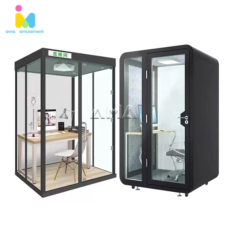 Factory OEM Quality Office Meeting Phone Booth Acoustic Pod with 40db Sound Insulation Steel Frame for Office Building Use