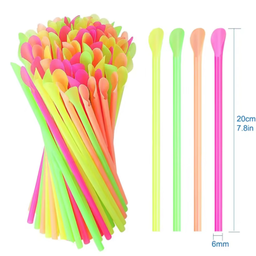 Custom Colorful Wide Individually Wrapped Disposable Boba Drinking Plastic Straws