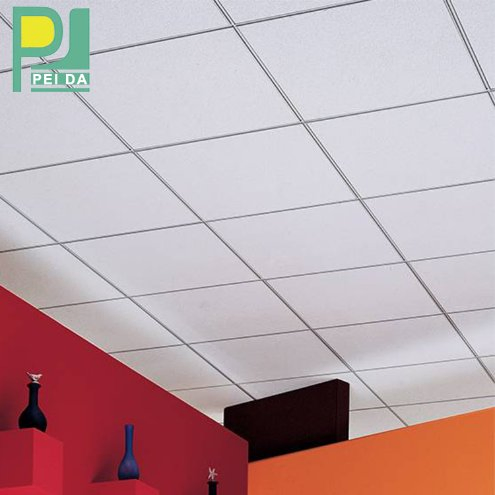 Acoustic Mineral Fiber Ceiling Tiles Suspended