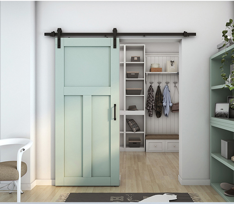 Heavy Duty Sliding Barn Door Roller with Nylon Wheel Carbon Steel Rail