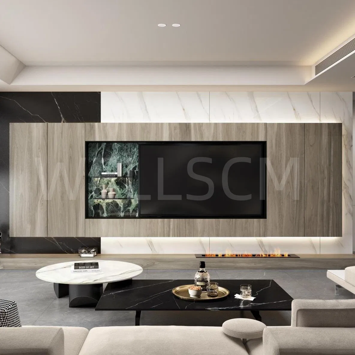 Polished Glazed Porcelain Marble Big Tile Slab Artificial Stone Sintered Stone Slab