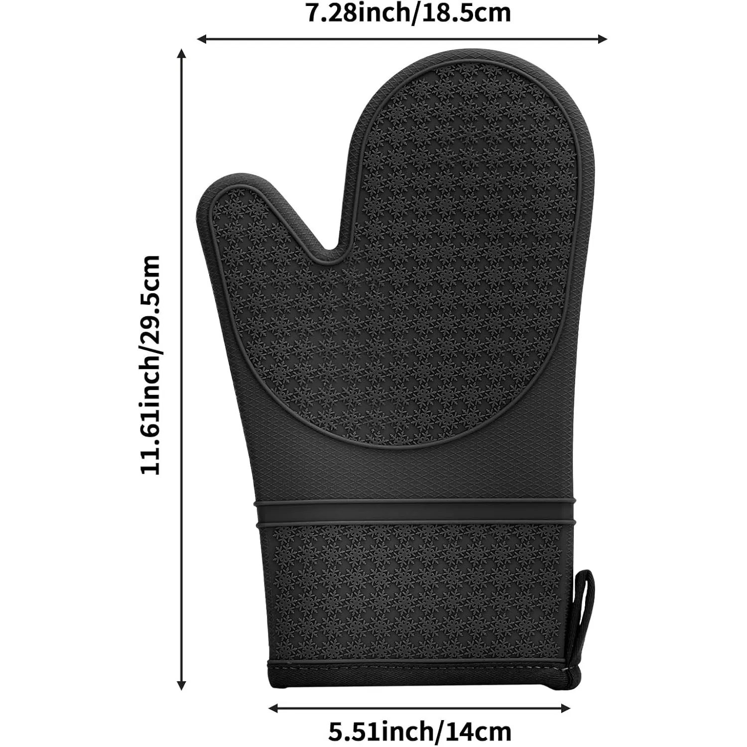 Heat Resistant Silicone Soft Baking Gloves with Non-Slip Grip