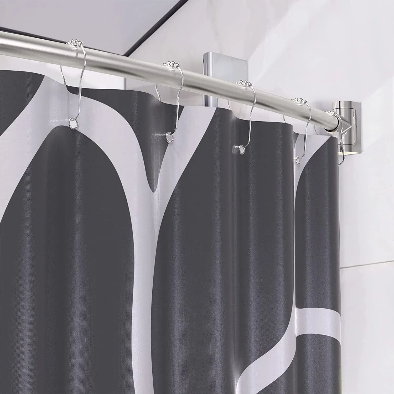 Adjustable Shower Curtain Rod Premium 304 Stainless Steel Anti-Slip No Rust