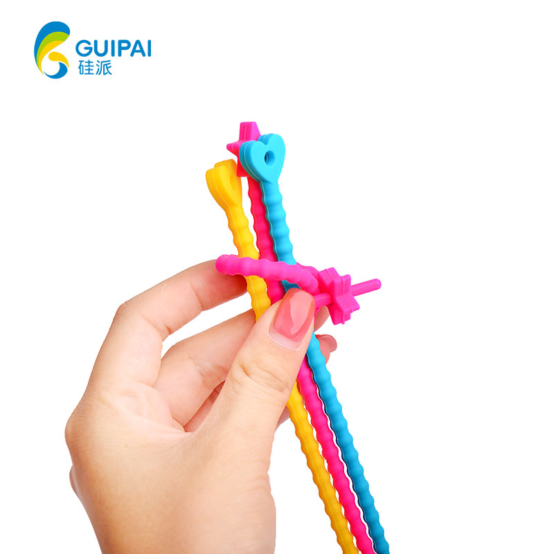 Convenient Colorful Silicone Reusable Wire Cable Ties