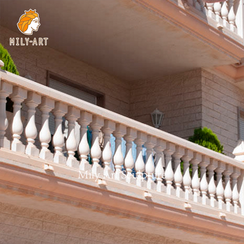 Custom Outdoor Decorative Marble Carving Fence Balcony Railings
