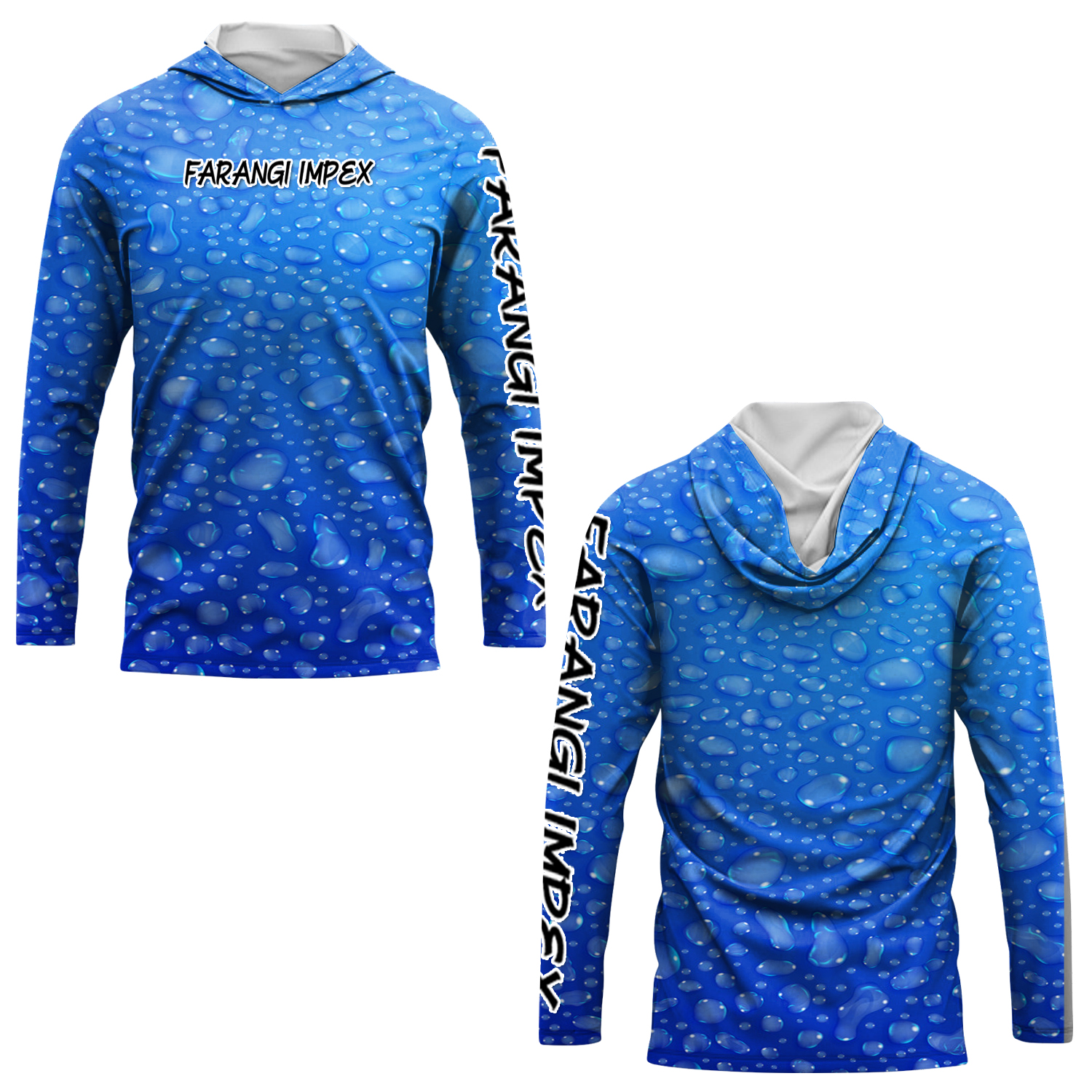 Толстовка рыболовная с воротником полиэстер с сублимацией