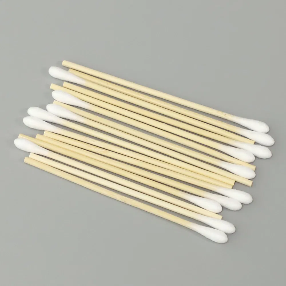 Disposable Eco Friendly Cotton Swabs Wooden Cotton Buds