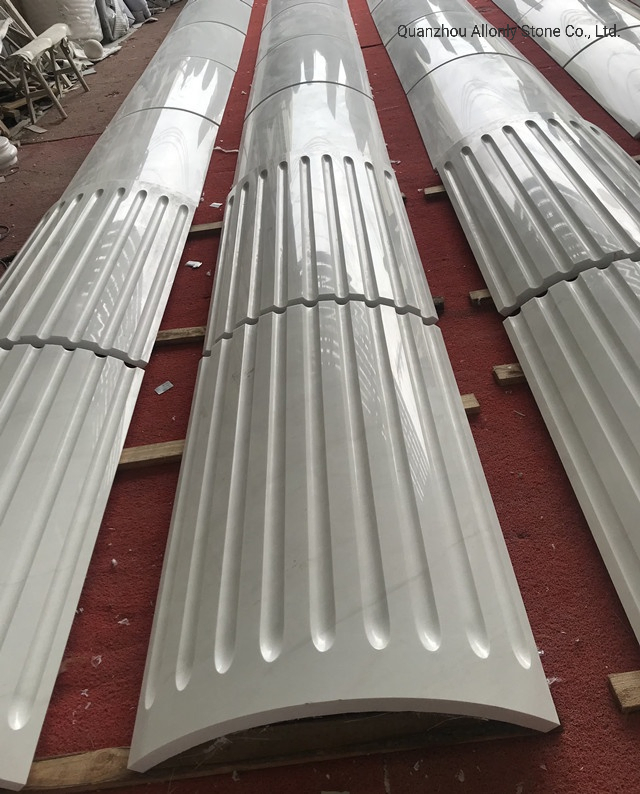 Wholesale White Marble Round Pillar Decorative Stone Columns