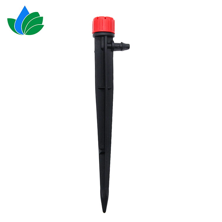 14-70L/H 13cm Height Adjustable Plastic Dripper with Stake for Garden Irrigation