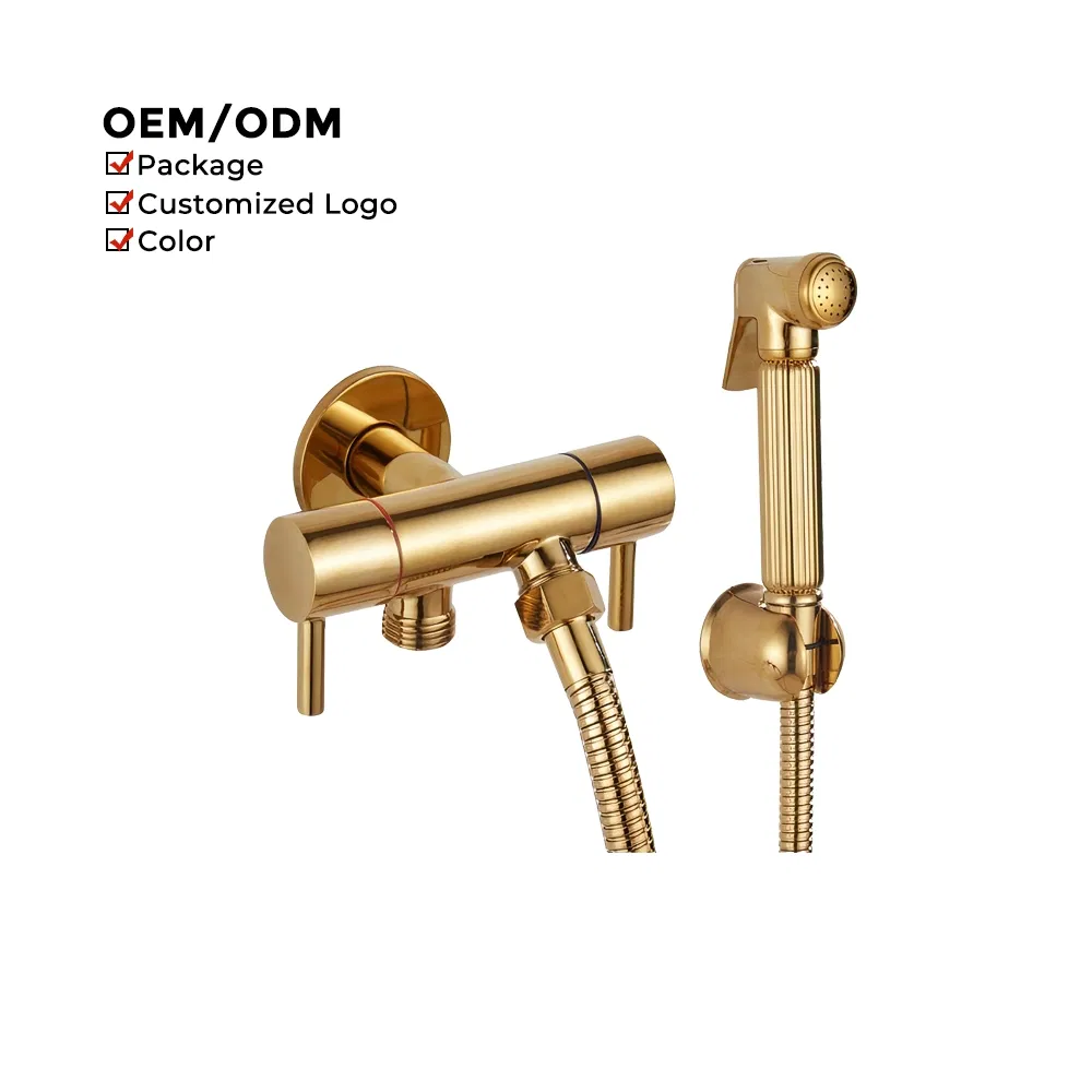 Смеситель для биде Classic Brass с душем, настенный