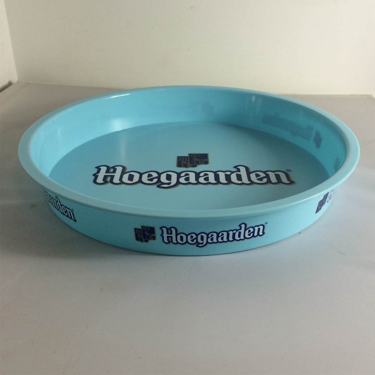 Customized Bar Beer Plastic Serving Tray Round