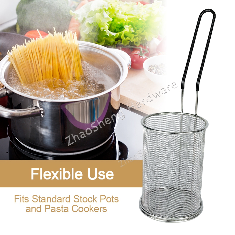 Round Pasta Strainer Blanching Basket for Blanching Vegetables Cooking Reheating Noodles