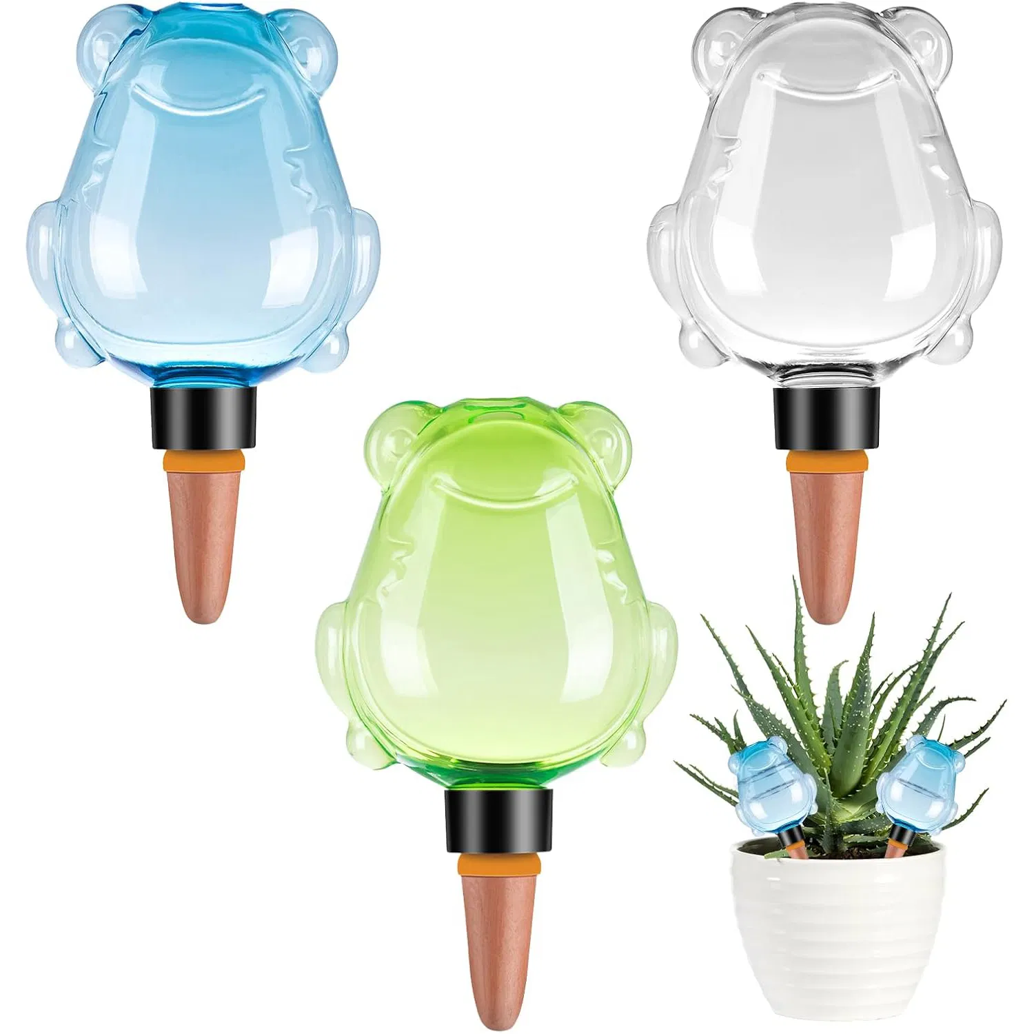 Plastic Frog Plant Self Watering Globes for Indoor and Outdoor
