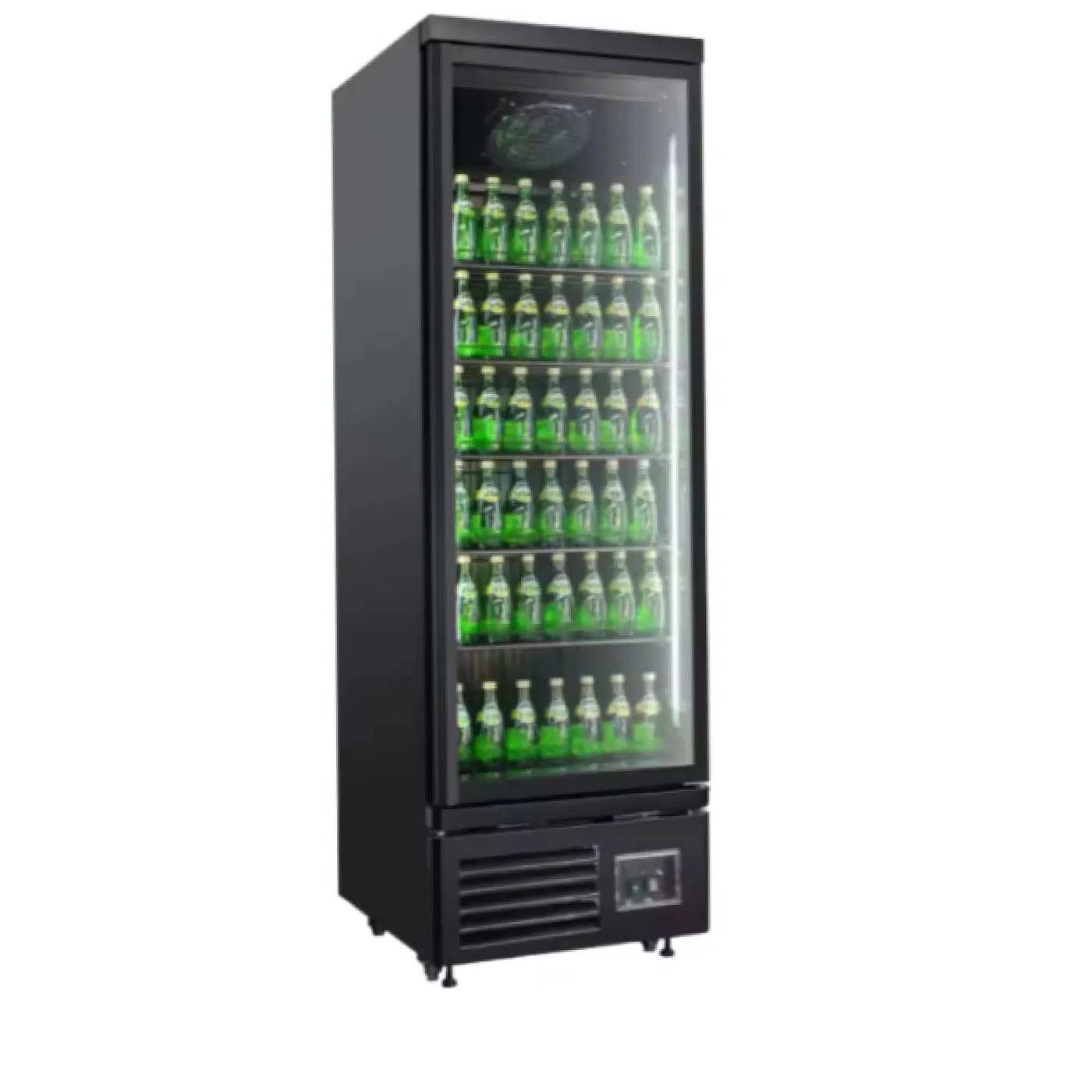 Commercial Upright Freezer Display Cooler with LED Lighting, Adjustable Shelves for Beverages, Beer, and Drinks
