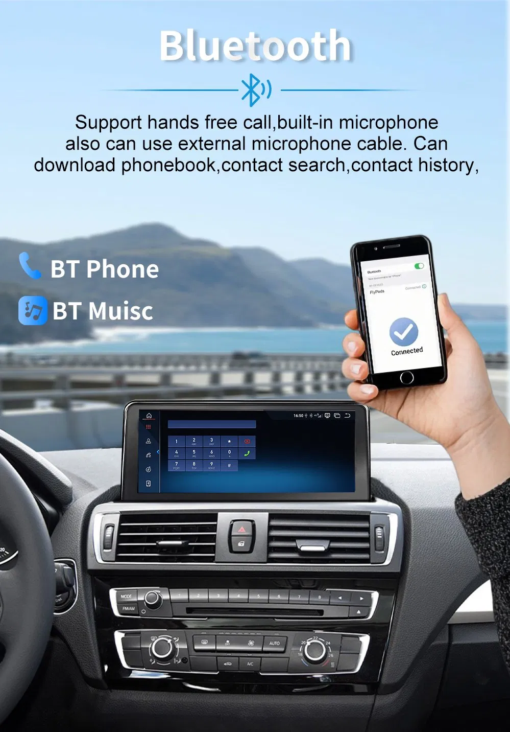 10.25" HD сенсорный экран для BMW F20-F23 с CarPlay