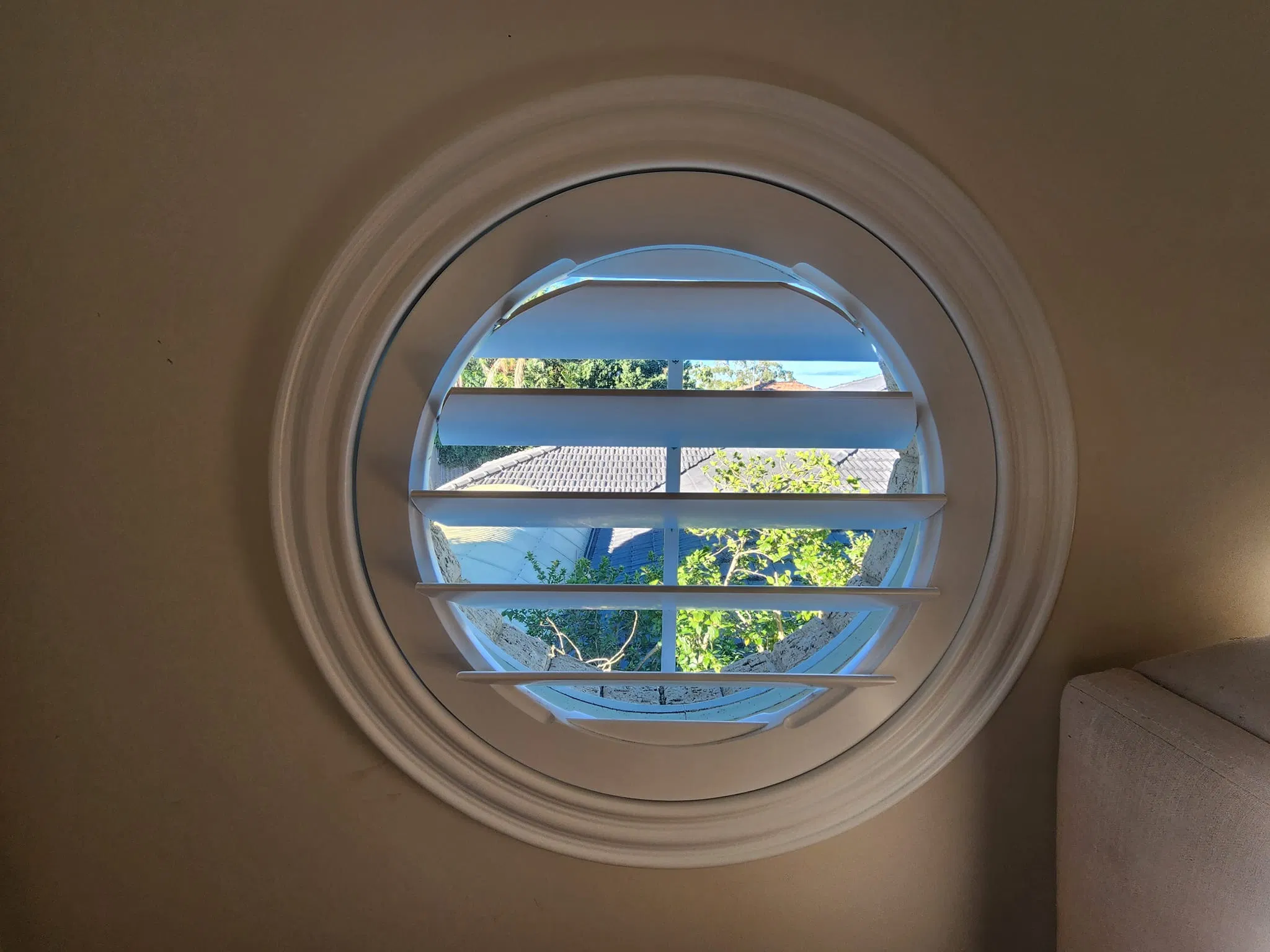 Stylish and Durable Round Window Shutters for Your Home or Office