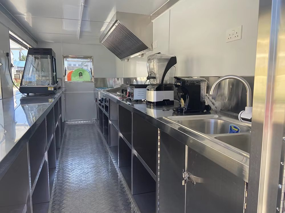 Luxury Prefab Mobile Coffee Drink Fast Food Foldable Street Grocery Container Kiosk