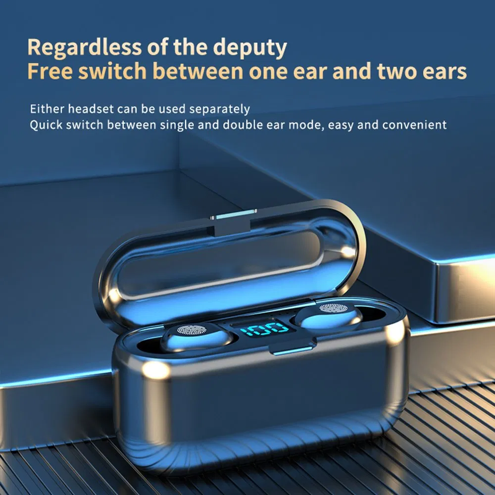 Bluetooth Mini Headphones 5.0 True Wireless Earbuds Earphone with 2000mAh Charging Sports Gaming Headset with LED Display