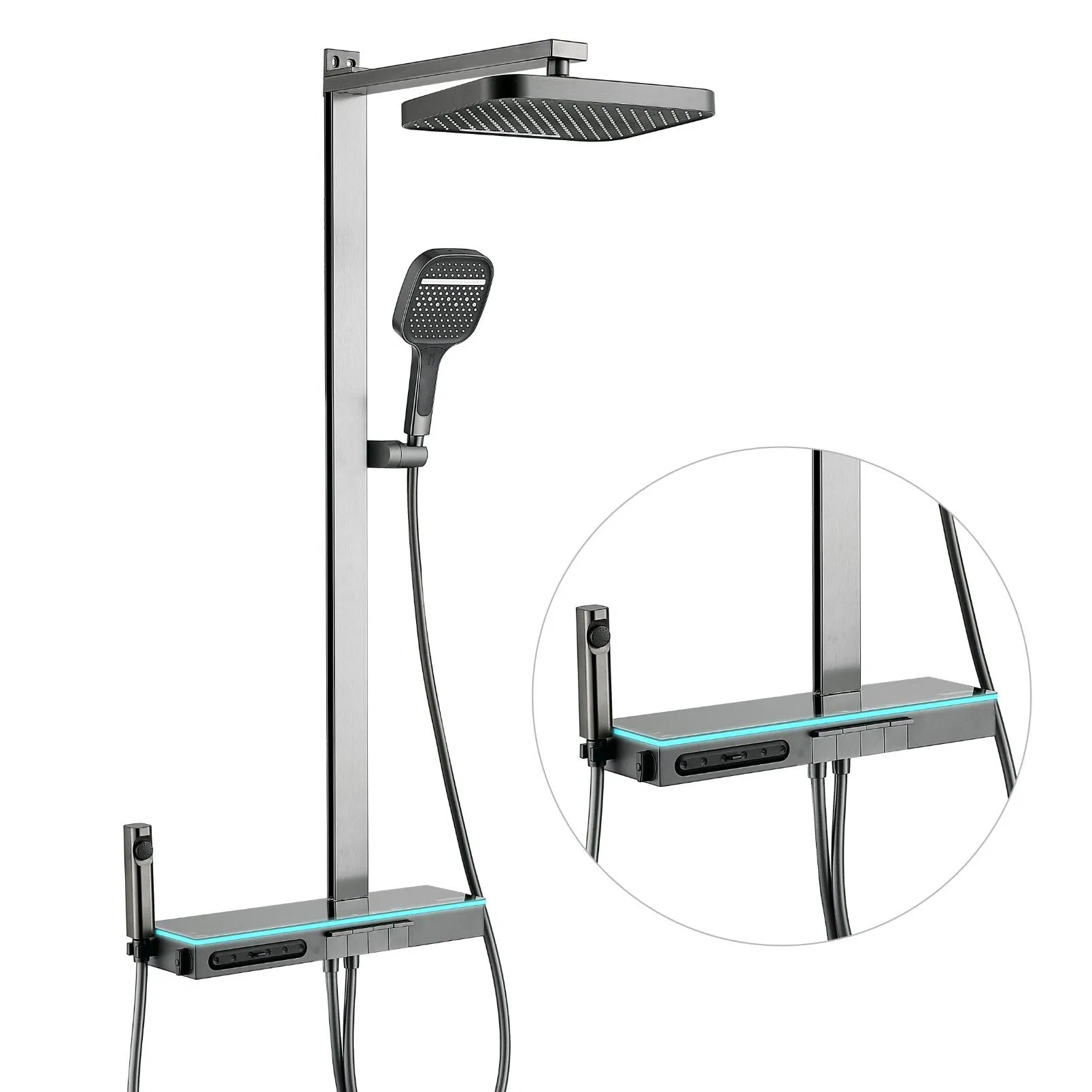 Easy Install Stainless Steel Wall-Mounted Shower with Anti Corrosion Feature