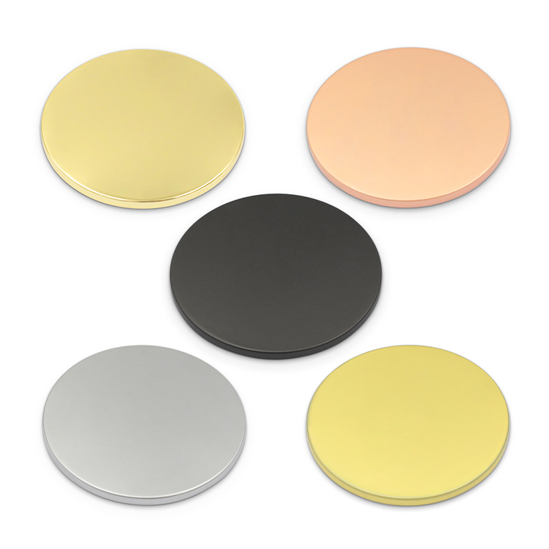 Personalized Makeup Mirror Logo Customized Mini Vanity Mirror Foldable Metal Round Handheld Folding Gift Beauty Compact Small Makeup Mirror