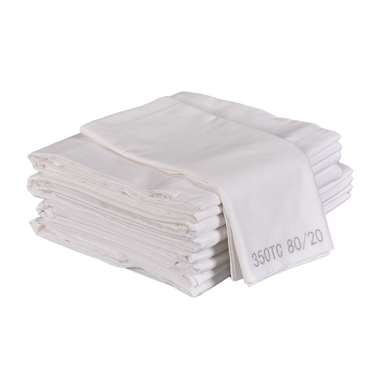 Full Size 80% Cotton and 20% Polyester Bed Sheets for Hotel