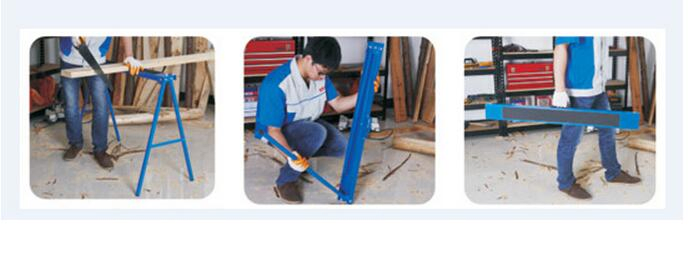 High Quality Adjustable Folding Steel Garden Sawhorse Workbench (YH-SH028)