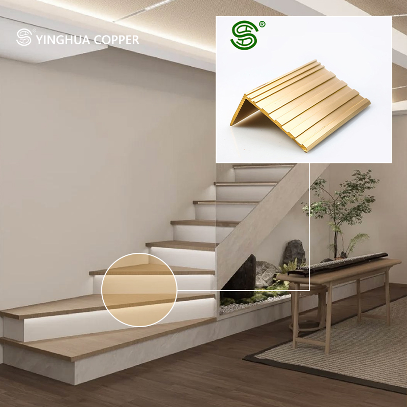 Hot Selling High Quality Customized Anti-Slip Brass Copper Stair Nosing Anti-Slip Strip