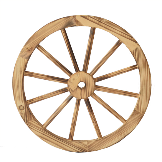 10inch Wooden Crafts Wheels Stain Color for Indoor and Outdoor Decoration