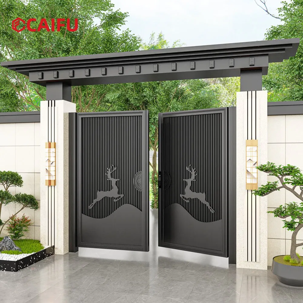 Modern Metal Swing Gate Aluminium Door for Outdoor House Exterior Entrance