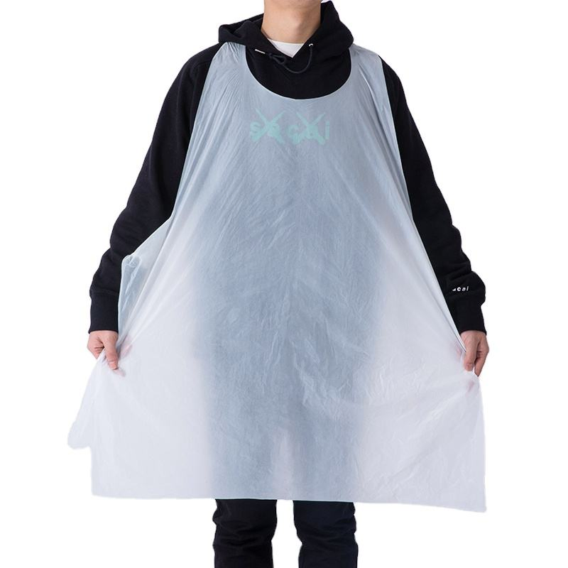 High Quality Disposable PE Plastic Waterproof Workwear Apron for Restaurants