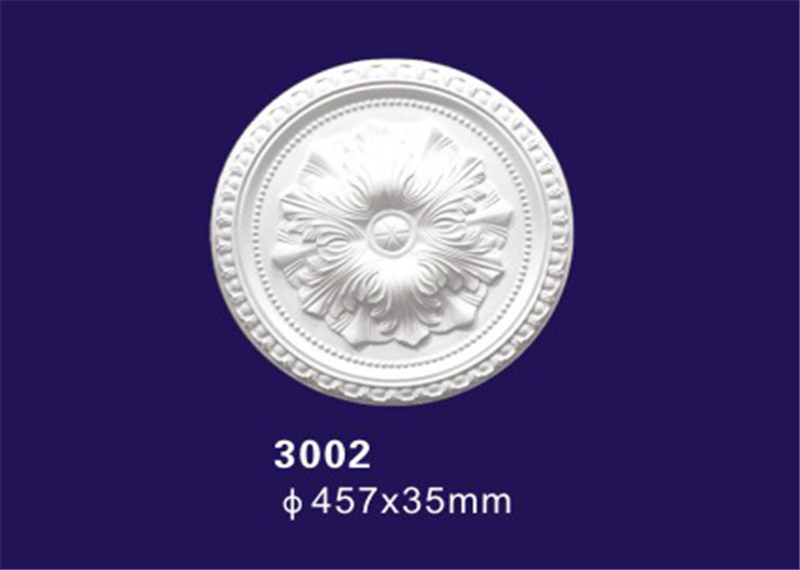 Flower Shape Polyurethane Ceiling Medallion / Lamp Medallion for Home Decoration