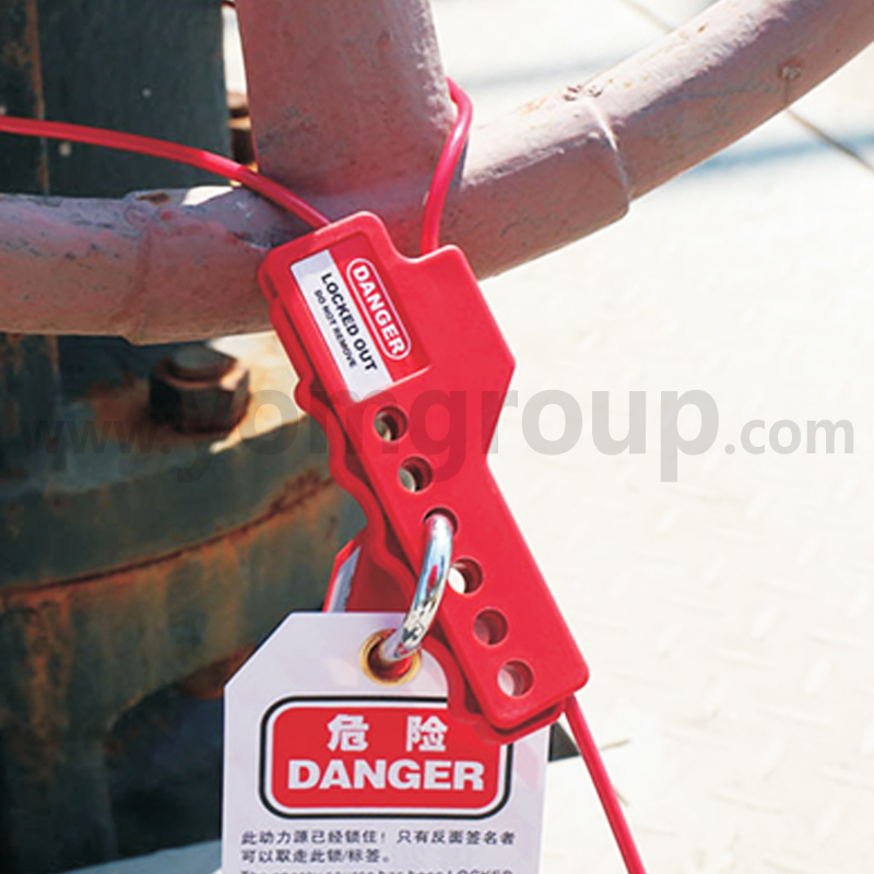 Stainless Steel Cable Cable Lockout with Plastic Cover