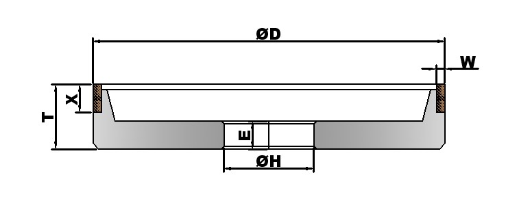 6A2, 6A9top Sintered Bandsaw Diamond Grinding Wheel for Tct Blade