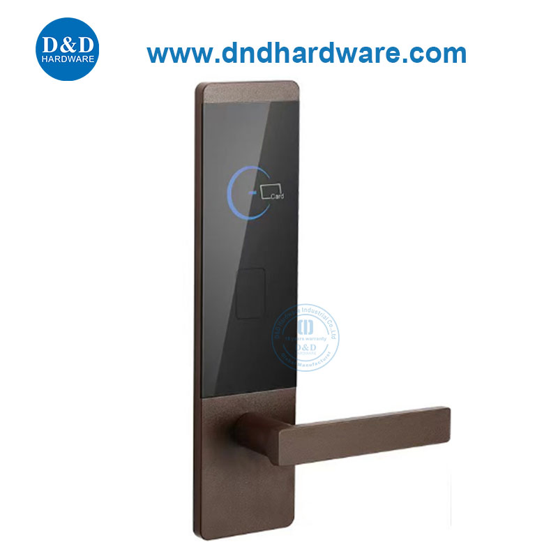 Electronic Key Card Reader Hotel Room Smart Door Handle Lock with Software