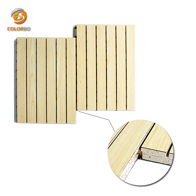 Soundproof Wooden Grooved Acoustic Panel for Studio Recording Device