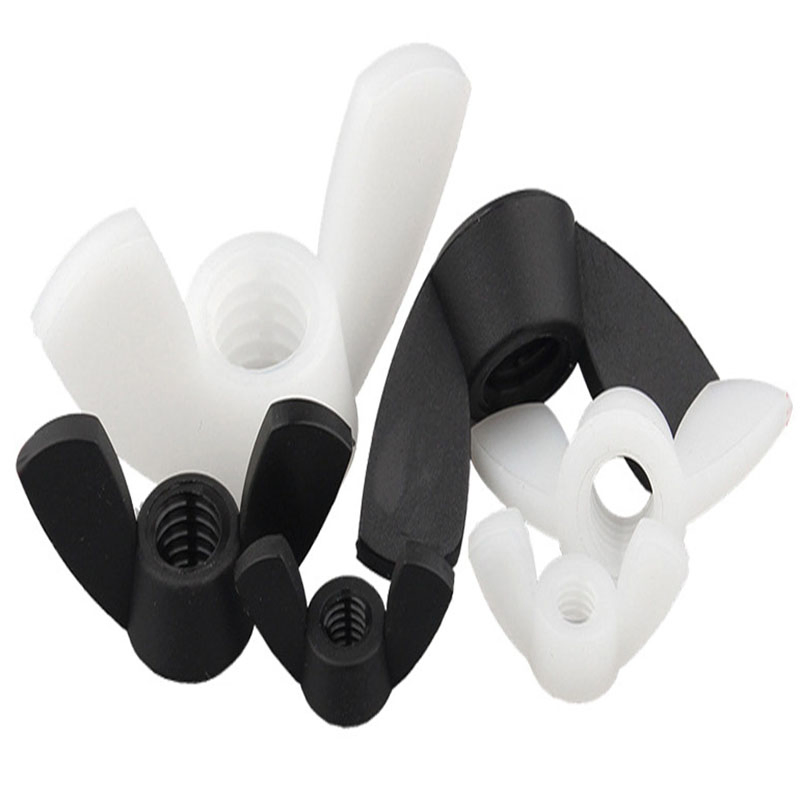 M4-M20 5/16-18 Nylon Butterfly Nuts DIN314 Black Wing Plastic Screw Thumb Nuts
