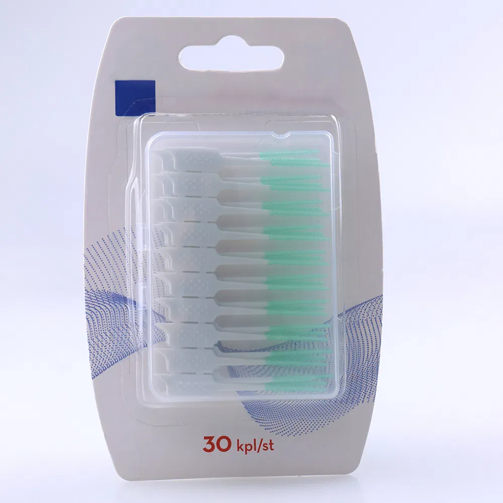 Oral Care Disposable Toothpicks Food Grade Rubber Bristles Interdental Brush