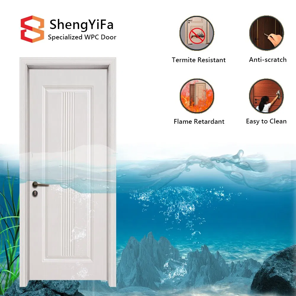 Shengyifa Waterproof WPC Frame Soundproof Interior Bathroom WPC Door Skin for Sale