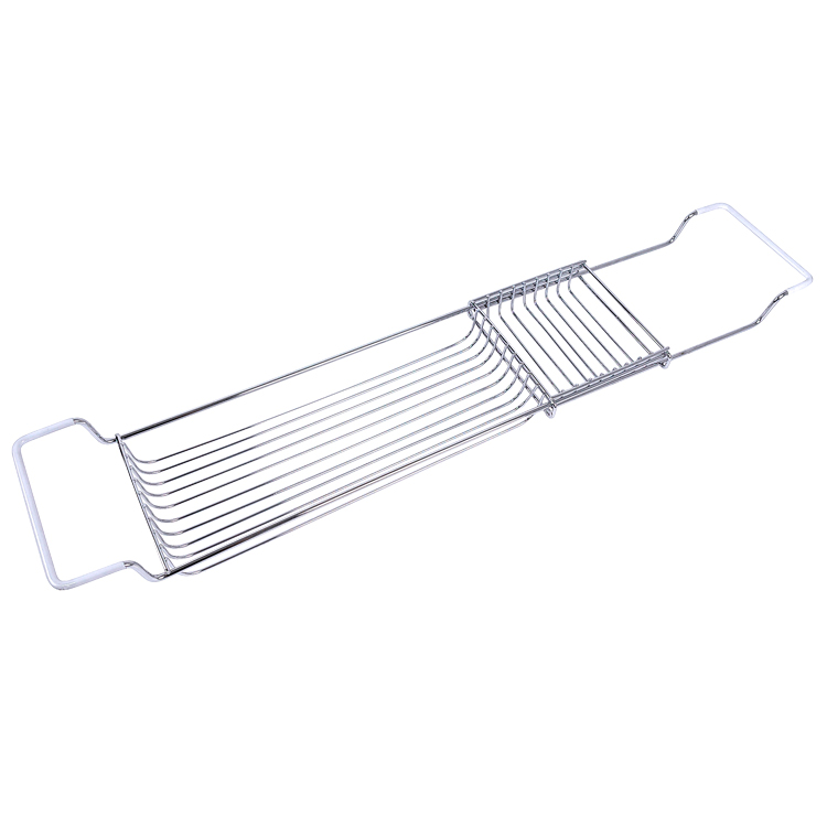 Stainless Steel Bathtub Rack Bathroom Accessories Luxury Extension Bathtub Caddy SPA Tray Table Bathtub Tray