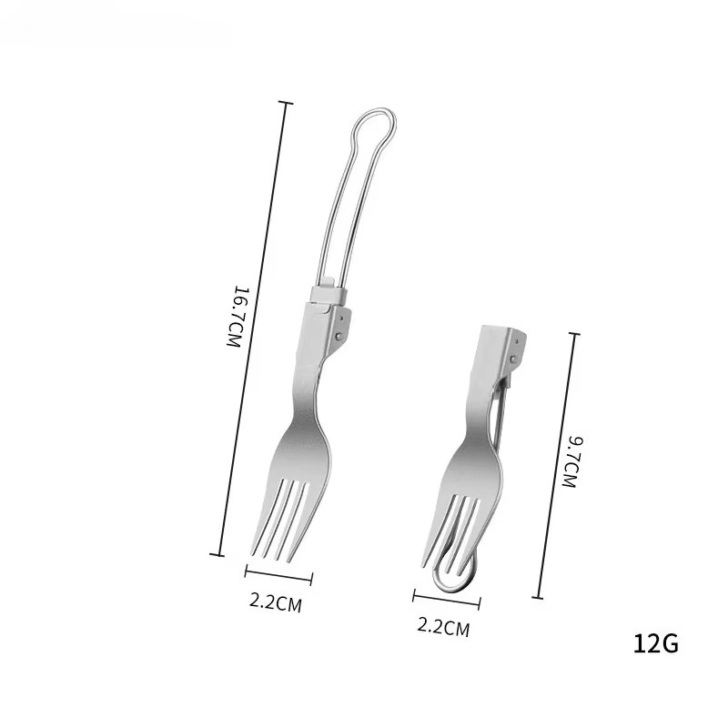 Wholesale Titanium Foldable Knife Spoon Fork Flatware Set