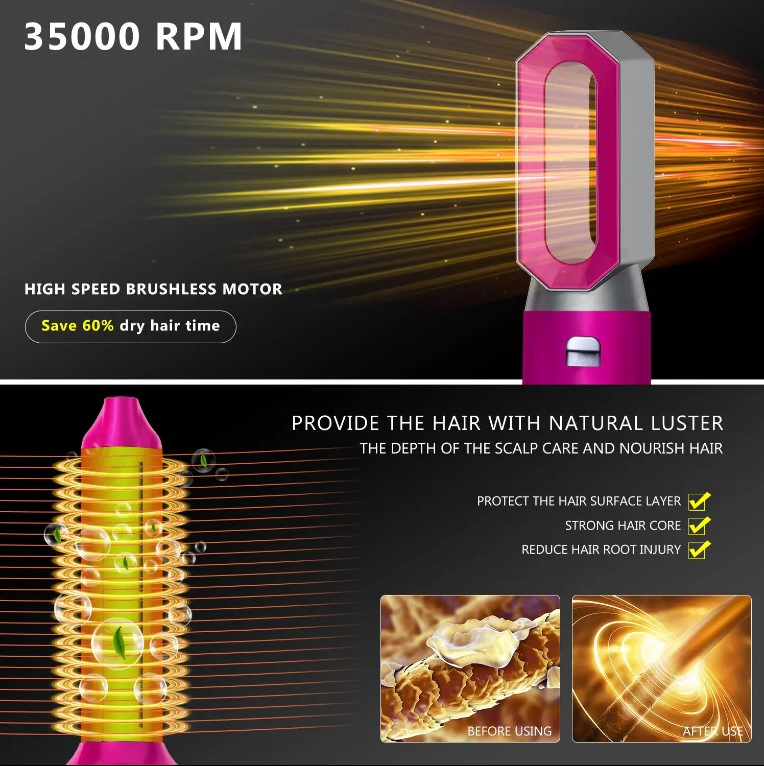 One Step New Trend 5 in 1 Hair Styler Hair Dryer Hot Air Brush Multifunctional Blow Dryer Brush