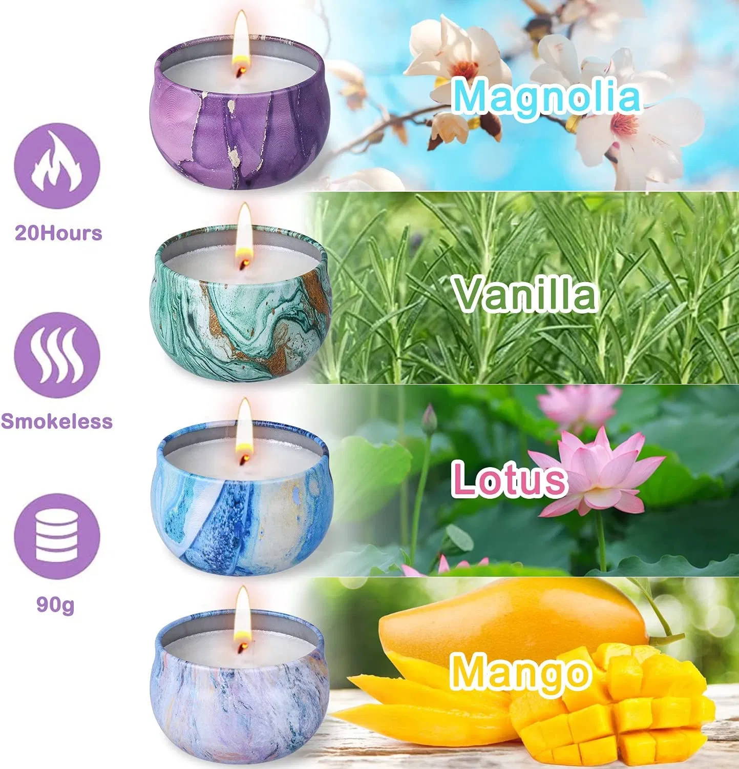Fragrance Large Bubble Bath Bombs Essential Oil with Scented Candles Set Bubble Bath Bombs Set