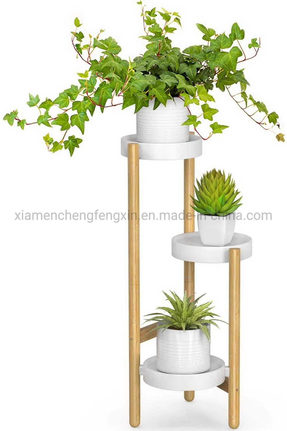 Bamboo Plant Stands Indoor, 3 Tier Tall Corner Plant Stand Holder &amp; Plant Display Rack for Outdoor Garden (3 Tier -1)