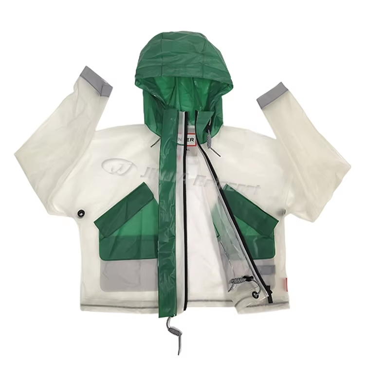 Factory Price Premium Waterproof Stylish Transparent Jacket Hiking TPU Raincoat Women Men