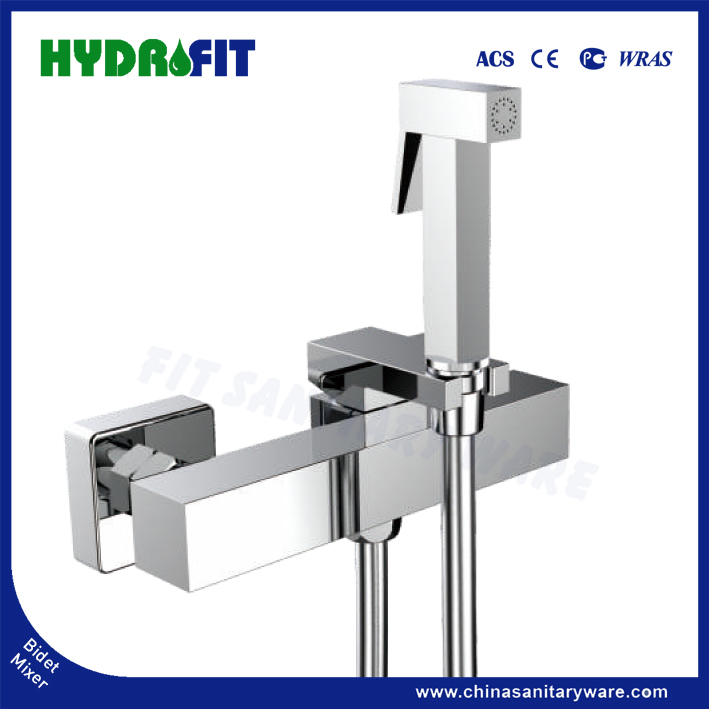 Manufacture Brass Toilet Shattaf Sprayer Douche Kit Faucet Mixer Angel Valve Toilet Bidet Set