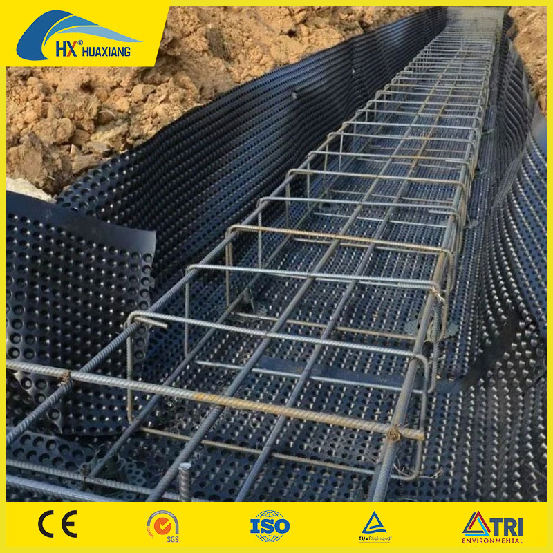New PVC Perforated Dimple Composited with Geotextile Fabric Drainage Board Water Storage Filter Strip Drainage