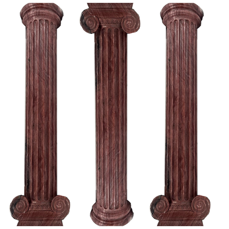 Revolution Wave Red Quartzite Handcrafts Mini Roman Pillars