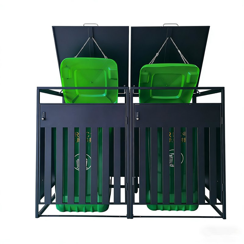 Металлический уличный контейнер для мусора AS-162